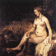 REMBRANDT Harmenszoon van Rijn Bathsheba at Her Bath f oil on canvas